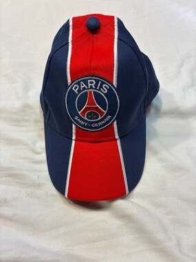Paris Saint-Germain PSG Official Licensed Navy Blue Red Stripe Baseball Cap Hat